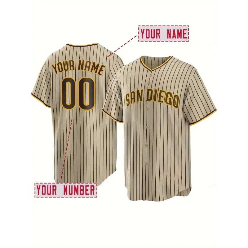 Embroidery Uniforms - Maillot de Baseball brodé pour hommes,