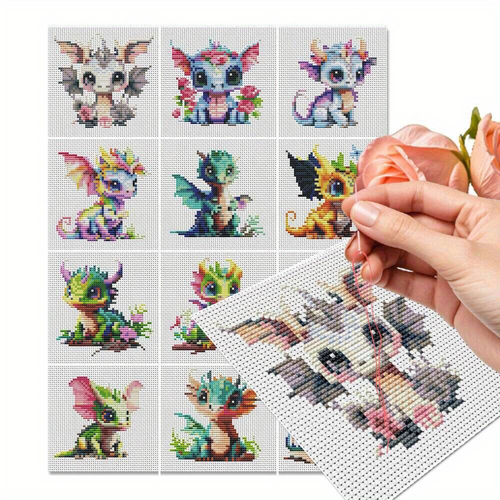 Embroidery X Stitch - Kit de broderie en tissu imprimé