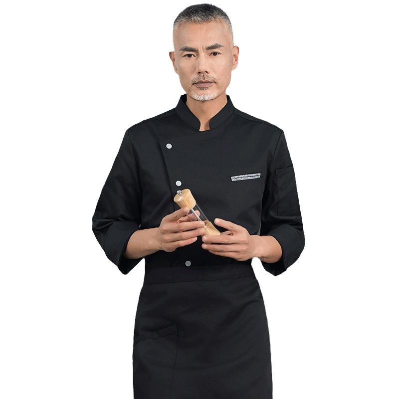 Embroidery Kitchen - Veste de Chef Homme Manches Longues