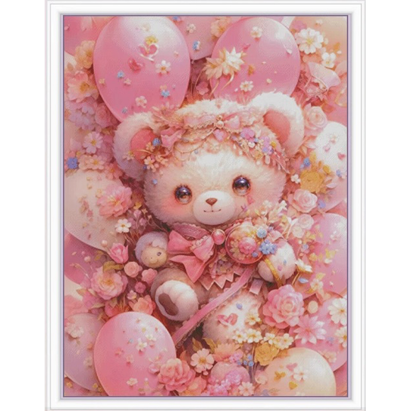 Embroidery X Stitch - ZZ3887 ours 14CT 16CT imprimé sur