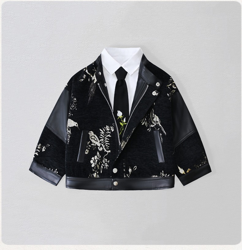Embroidery Uniforms - Veste de moto en cuir Pu
