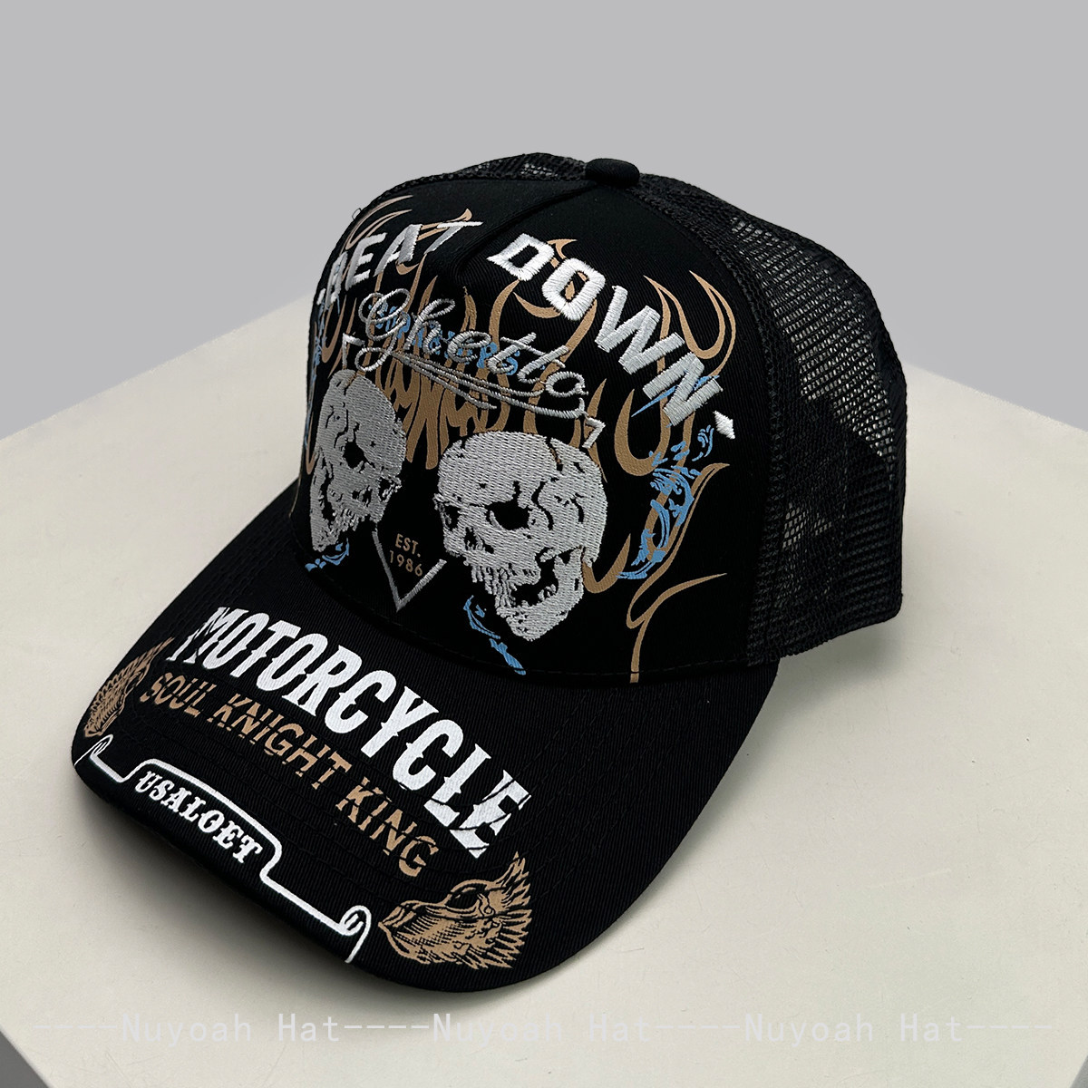 Embroidery Letter - Casquette de baseball unisexe respirante, style