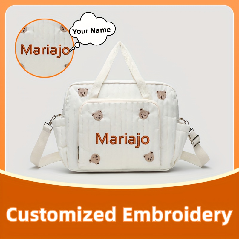 Embroidery Font Free - Sac de voyage à motif ours