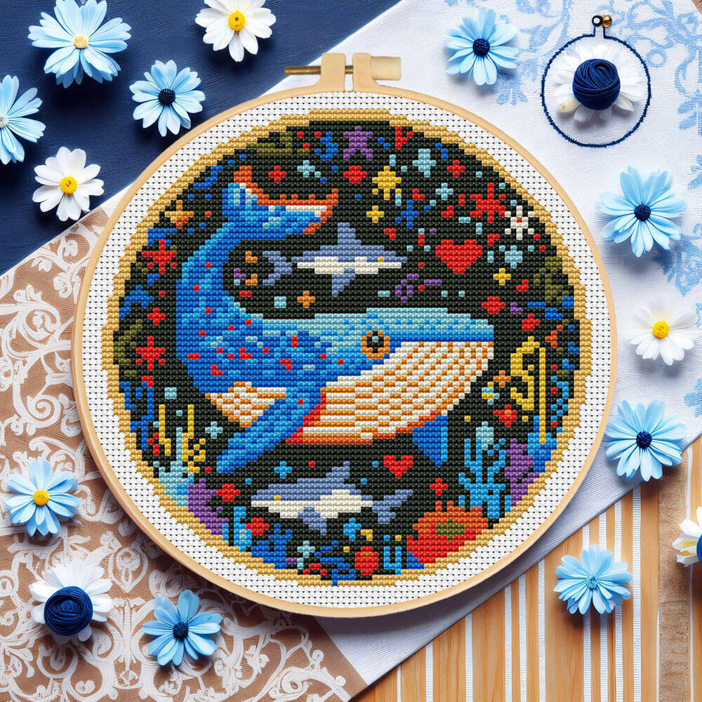 Embroidery Zone - Bricolage point de croix baleine broderie