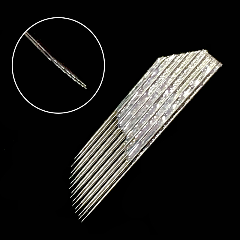 Embroidery Eyebrow - 100 aiguilles de microblading double rangée,