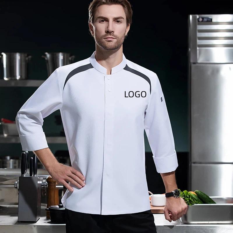 Embroidery Kitchen - Uniforme de Chef respirant à manches
