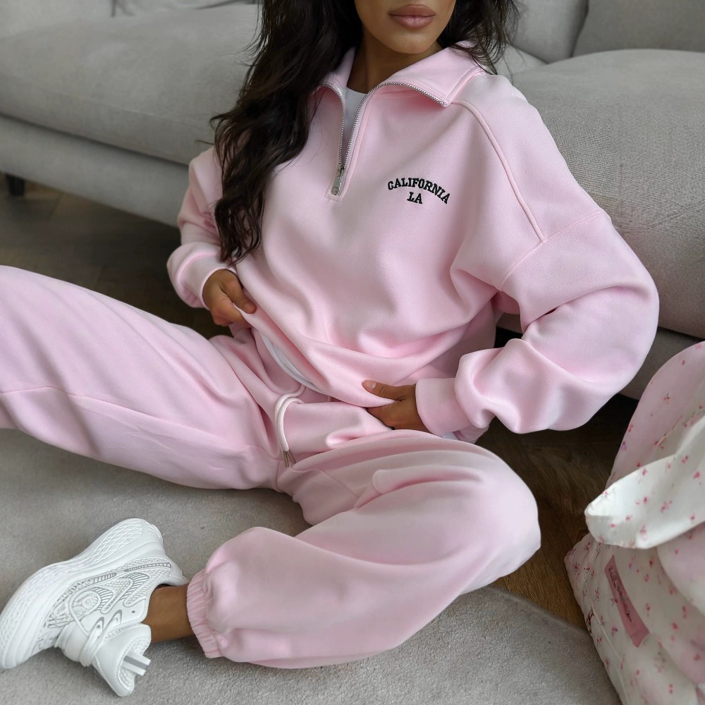 Embroidery Letter - Ensemble de survêtement sportif brodé avec