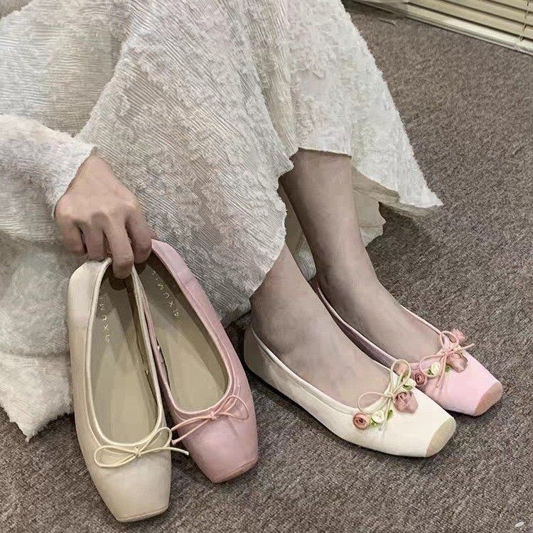 Femmes chaussures plates Bow M - Embroidery Lace avis et prix