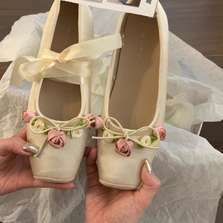 Femmes chaussures plates Bow M - Embroidery Lace avis et prix