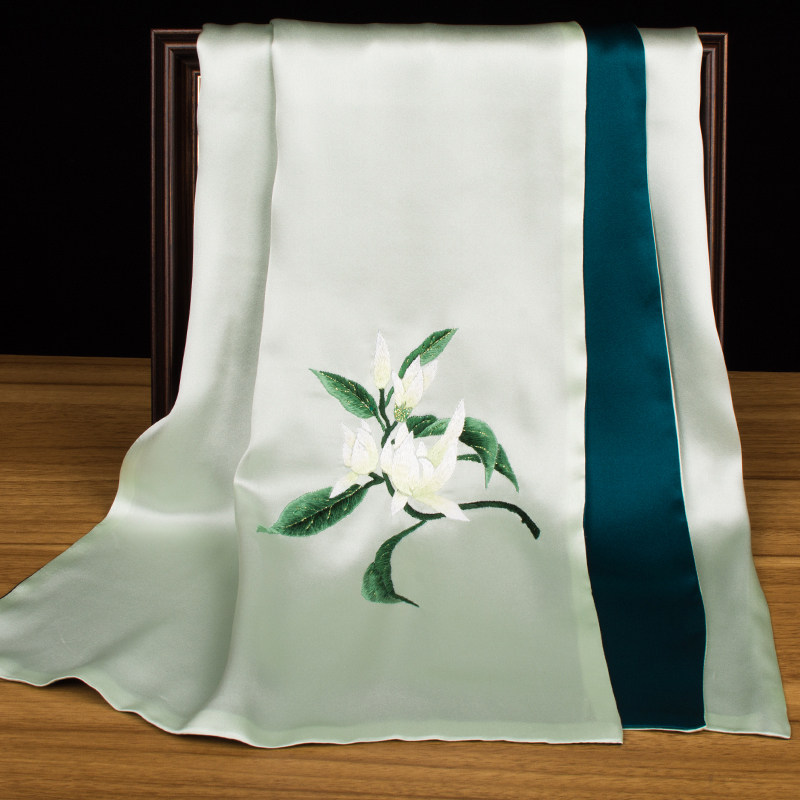 Écharpe en pure soie brodée de - Embroidery Gift avis et prix