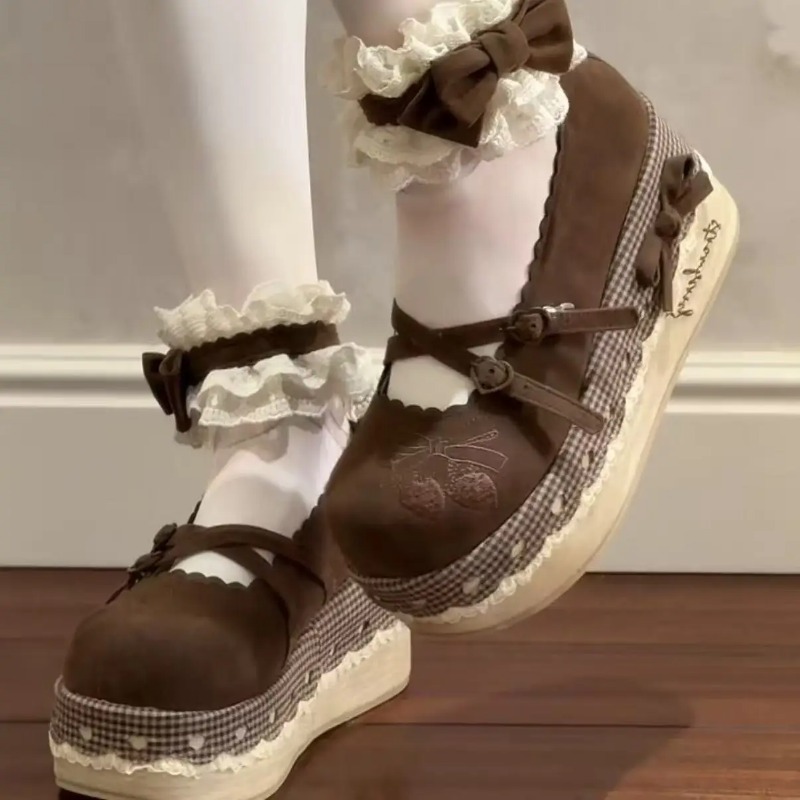 Chaussures Lolita à talons hau - Embroidery Lace avis et prix