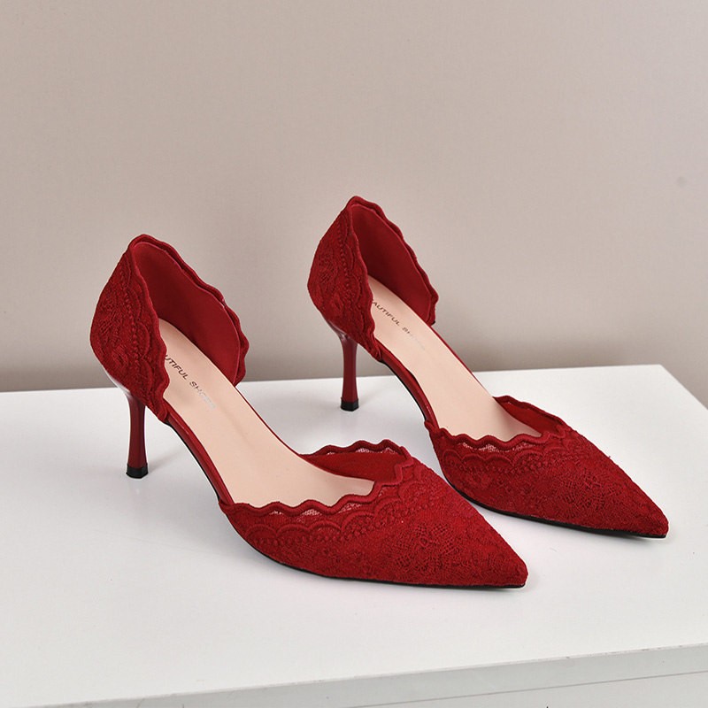 Chaussures de mariée de luxe e - Embroidery Lace avis et prix