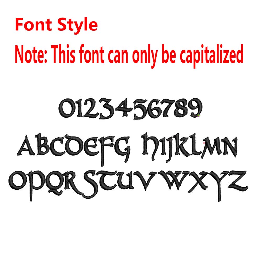 Porte-clés brodé Double face a - Embroidery Font Free avis et prix