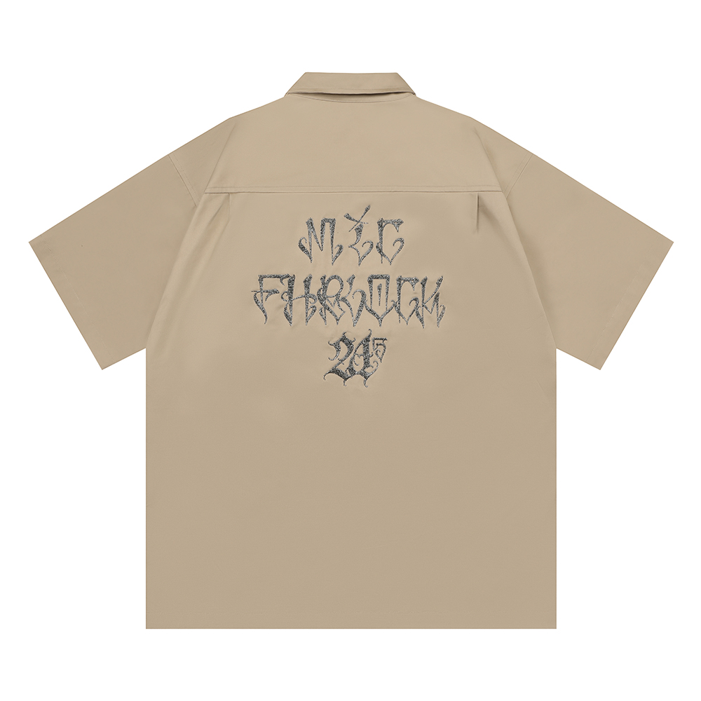 T-shirt ample à manches courte - Embroidery Font Free avis et prix
