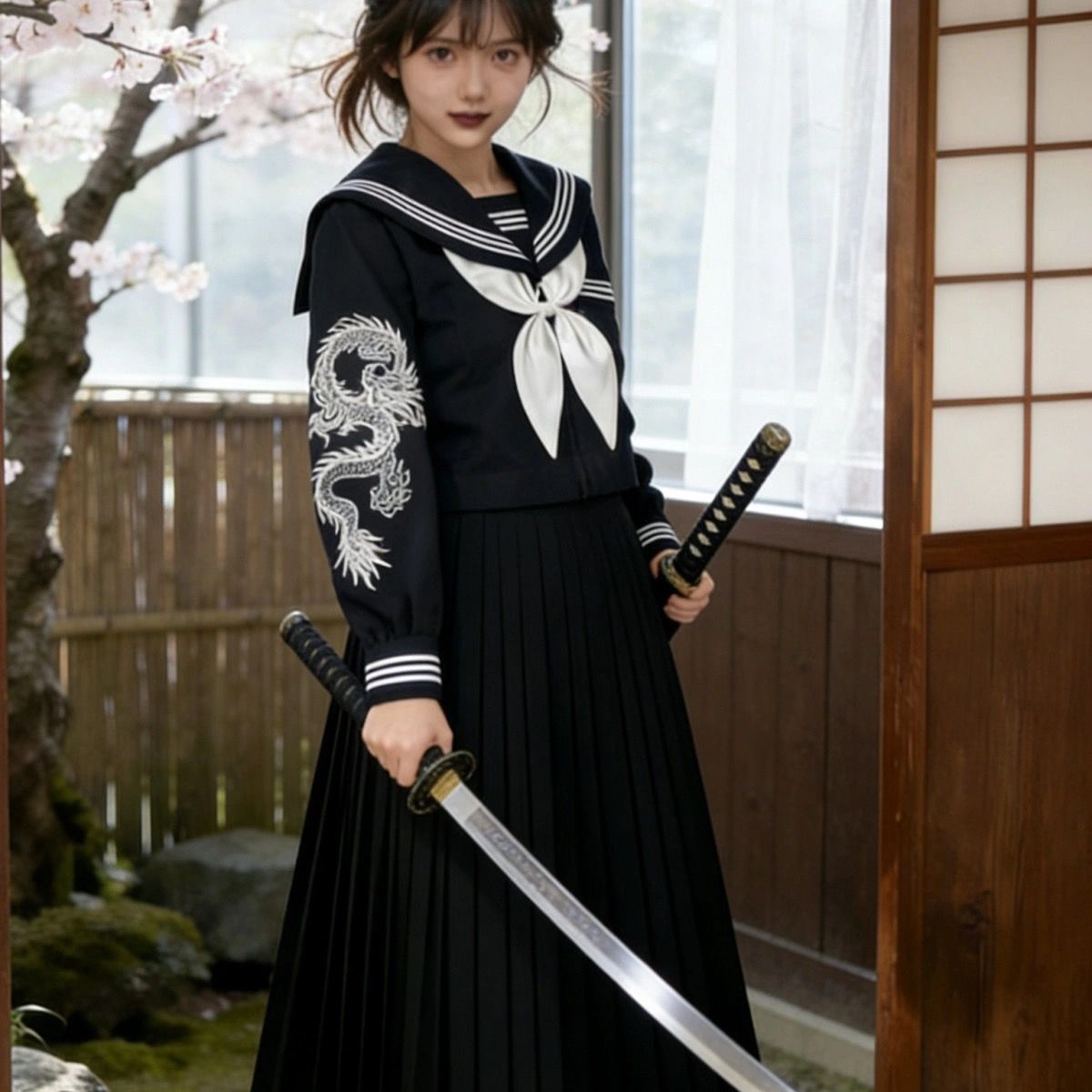 Costume de marin japonais Dark - Embroidery Uniforms avis et prix
