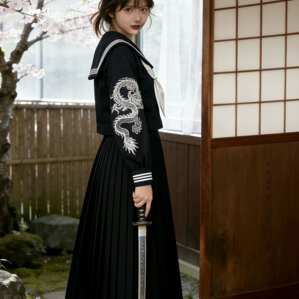 Costume de marin japonais Dark - Embroidery Uniforms avis et prix