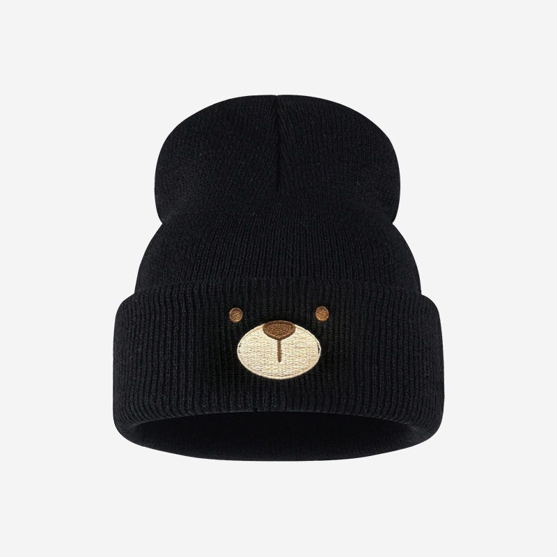 Chapeau en tricot à revers pou - Embroidery Letter avis et prix