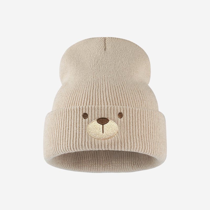 Chapeau en tricot à revers pou - Embroidery Letter avis et prix