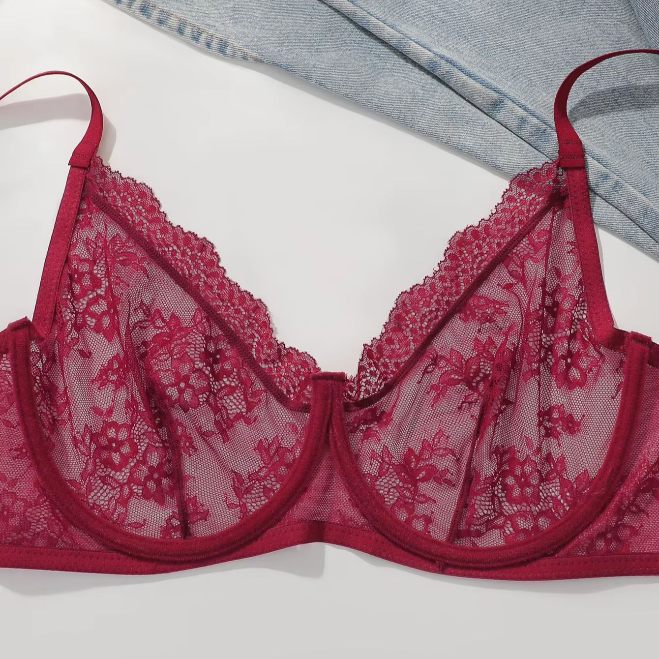Soutien-gorge transparent en d - Embroidery Lace avis et prix