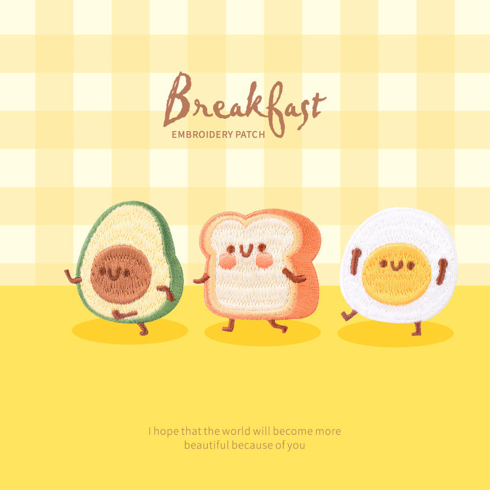 Patch de Petit Déjeuner Mignon - Embroidery Egg avis et prix