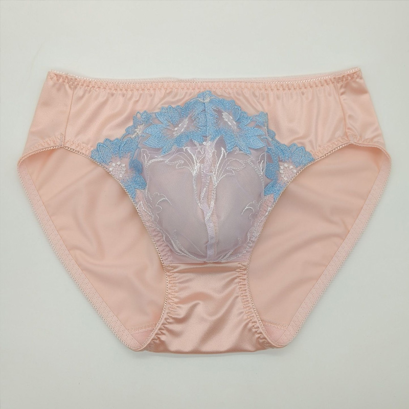 Slip rose brodé en dentelle po - Embroidery Lace avis et prix