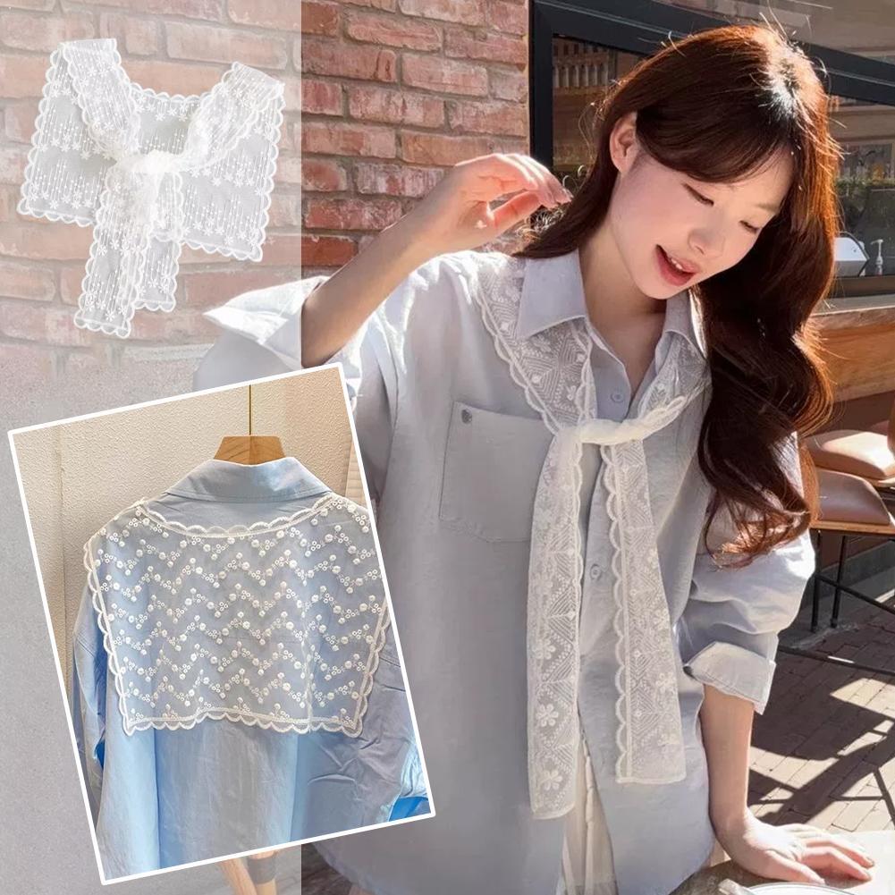Châle-écharpe en dentelle fran - Embroidery Uniforms avis et prix