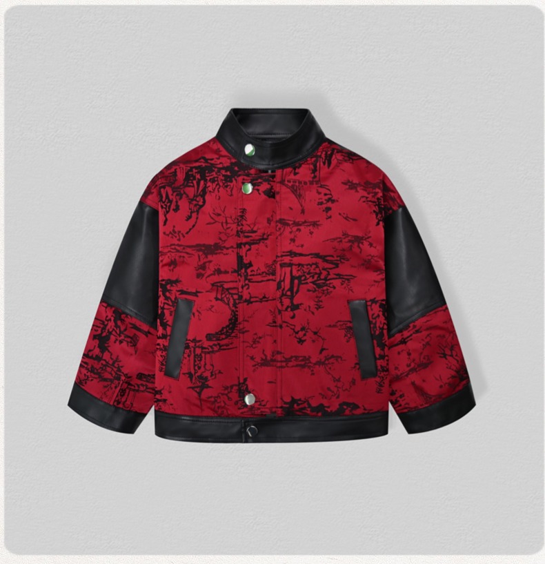 Veste de moto en cuir Pu brodé - Embroidery Uniforms avis et prix