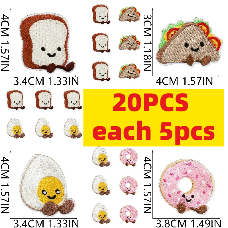 10/20 pièces Autocollants en t - Embroidery Egg avis et prix