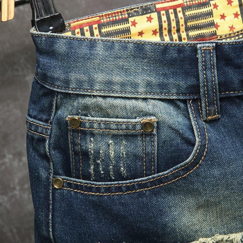 Nouveau short en jean déchiré  - Embroidery Motif avis et prix