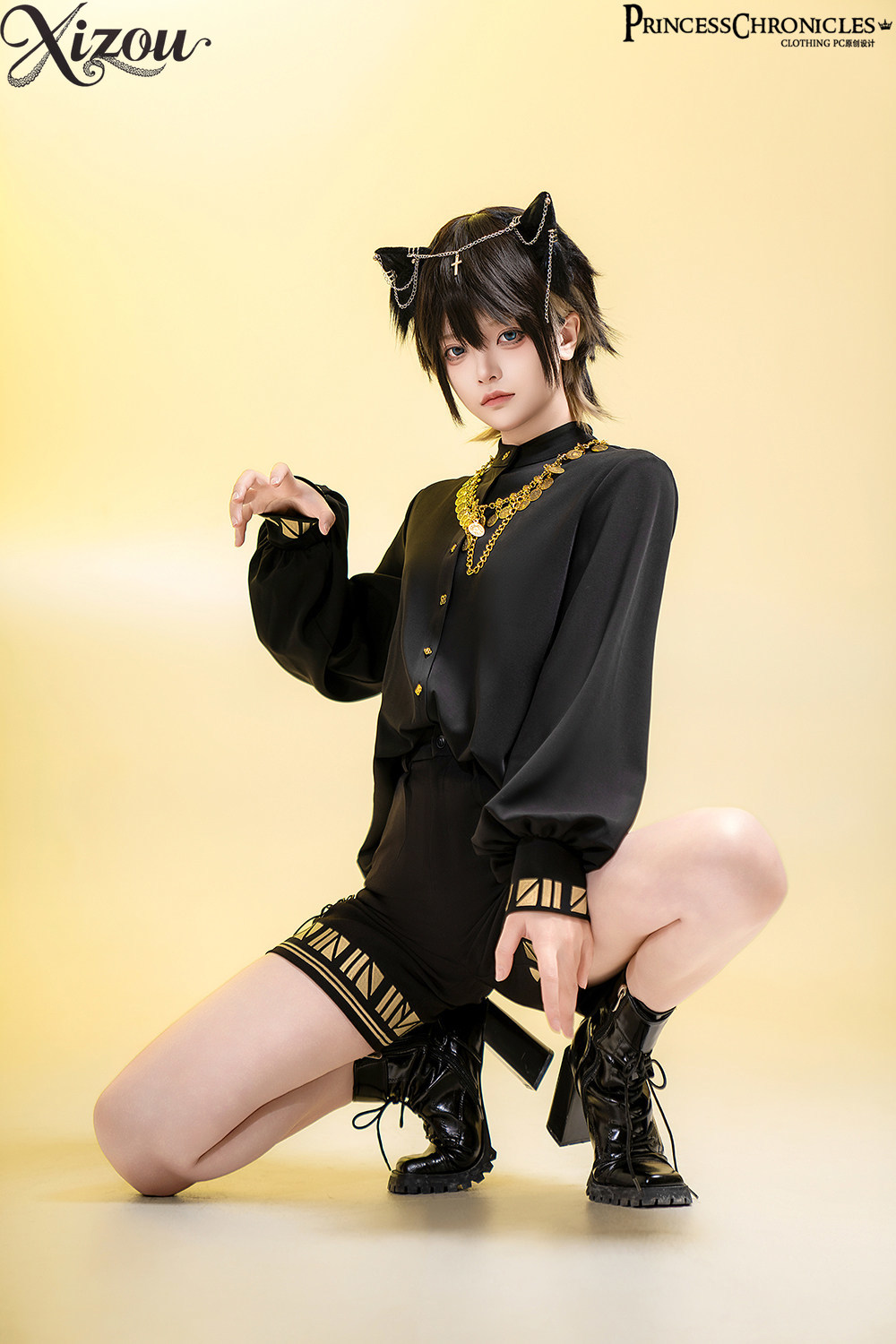 Shorts Ouji Lolita noirs, styl - Embroidery In Egypt avis et prix
